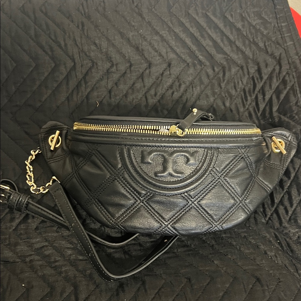 ToryBurch Fanny in Black Leather